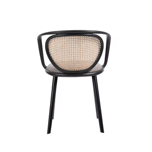 Modern Restaurant Cafe <strong>Bamboo</strong> Rattan Chair Upholstered Oval Dining Portable <strong>Canes</strong> Wicker Backrest Home School Hotel Furniture - Product Image 5