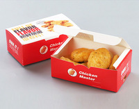 Emballage de fast-food à emporter en papier kraft personnalisé Boîte de frites et de hamburger de poulet frit jetable avec logo pour sushi