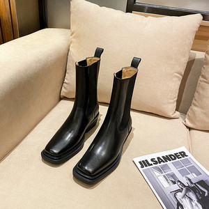 <span class=keywords><strong>Stivali</strong></span> da <span class=keywords><strong>Donna</strong></span> abito punta quadrata stivaletti in vera pelle ragazze 2022 inverno Chelsea Botas Damen Scarp <span class=keywords><strong>Donna</strong></span> - Product Image 6