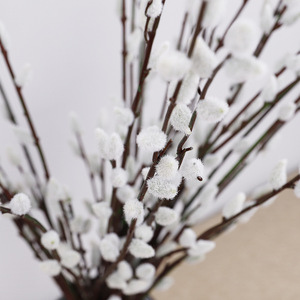 Branches de saule argenté, fleurs artificielles, 70 cm, plastique blanc, décoration intérieure, décoration de bureau, décoration de mariage, décoration de la maison, QH-55140 - Product Image 3
