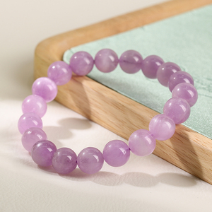 JDGEMS Naturel Kunzite Pierre Perles <span class=keywords><strong>Bracelet</strong></span> Élastique Femmes Stretch <span class=keywords><strong>Bracelet</strong></span> Violet Spodumène Kunzite Pierre Guérison Gems <span class=keywords><strong>Bracelet</strong></span> - Product Image 4