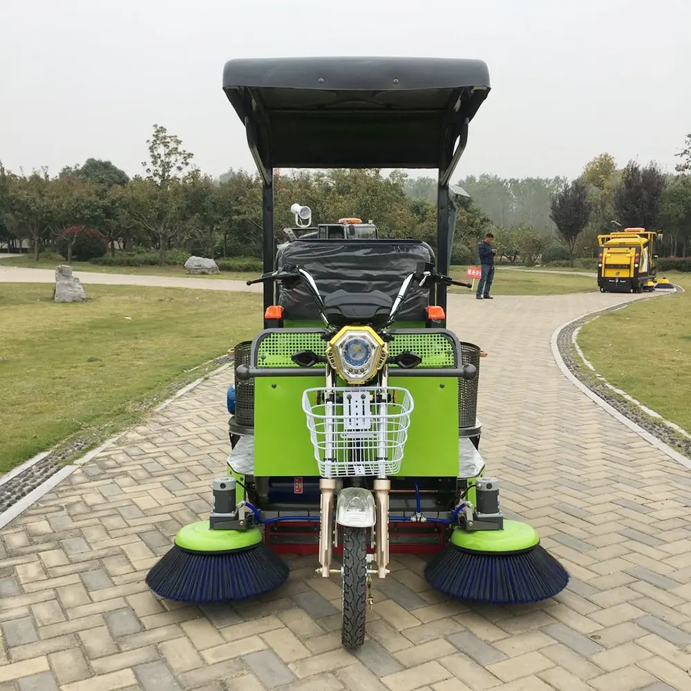 Construction Material Vacuum Sweeper Sweeper With Water Spray Device
