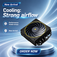 Refroidisseur de processeur à profil bas Thermalright AXP120-X77 BLACK pour boîtier d'ordinateur avec deux roulements à billes et dissipateur thermique en cuivre et aluminium