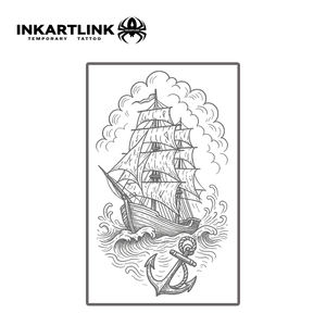 INKARTLINK - Pegatina <span class=keywords><strong>de</strong></span> <span class=keywords><strong>Tatuaje</strong></span> para el Cuerpo, Pegatina <span class=keywords><strong>de</strong></span> <span class=keywords><strong>Tatuaje</strong></span> <span class=keywords><strong>de</strong></span> Papel con Diseño <span class=keywords><strong>de</strong></span> Barco <span class=keywords><strong>de</strong></span> Vela, Resistente al Agua, Ecológica, <span class=keywords><strong>de</strong></span> Larga Duración (15 Días), Venta al por Mayor - Product Image 3