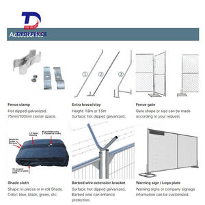 Clôture métallique mobile galvanisée avec panneaux <span class=keywords><strong>de</strong></span> base mobiles <span class=keywords><strong>pour</strong></span> le contrôle temporaire des foules et la sécurité des événements - Product Image 5
