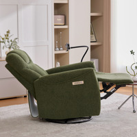 Einsitzer Elektrischer Sessel USB-Telefon halter Rotierender Recliner Dreh funktion Stoff Schaukel Wohnzimmer Sofa Stuhl Hotels