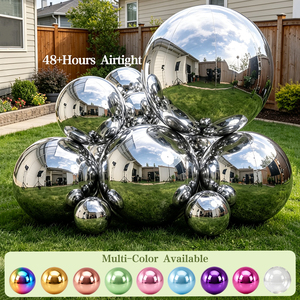 Grandes sphères brillantes gonflables en TPU et PVC colorées, réfléchissantes comme des miroirs, pour mariage ou fête, boule miroir géante gonflable - Product Image 2
