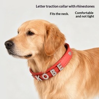 Collier personnalisé en strass avec fonction anti-perte pour chiens et chats, en polyuréthane, style décontracté, pour animaux de compagnie