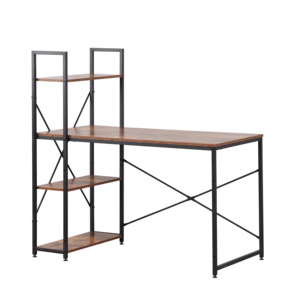 <span class=keywords><strong>Bureau</strong></span> d'étude de style industriel moderne avec étagère, poste de travail en <span class=keywords><strong>bois</strong></span> brun <span class=keywords><strong>vintage</strong></span> avec structure en <span class=keywords><strong>métal</strong></span> noir pour <span class=keywords><strong>bureau</strong></span> à domicile - Product Image 4