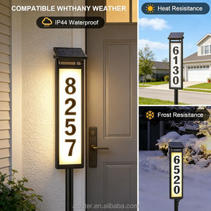 Letrero de Dirección LED con Energía Solar Directa de Fábrica Alecter, IP54 Impermeable, Blanco Cálido, Placa Iluminada con Números de Casa - Product Image 5