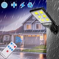 Lampes solaires étanches pour la décoration du jardin, éclairage solaire de jardin à détection de mouvement, utilisation en extérieur avec télécommande
