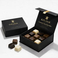 Caja de Embalaje de Bombones de Chocolate de Lujo con Logotipo Personalizado, Caja de Regalo de Dulces y Barras de Chocolate de Papel Kraft con Especificaciones de Papel de Aluminio