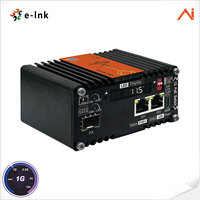 Mini convertisseur de média fibre optique PoE+ 30W avec 2 ports RJ45 SFP-Uplink