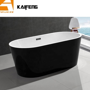 <span class=keywords><strong>Baignoire</strong></span> autoportante moderne en acrylique <span class=keywords><strong>noir</strong></span> blanc Ellipse Lucite <span class=keywords><strong>Tablier</strong></span> contemporain sans couture <span class=keywords><strong>Baignoire</strong></span> trempée Vente en gros directe d'usine - Product Image 1