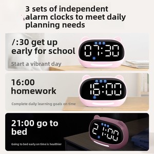 Reloj despertador inteligente con alarma por voz para estudiantes de primaria, despertador electrónico multifunción de plástico, envío gratis - Product Image 4