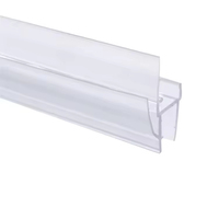 Burlete de PVC Transparente Tipo H en Forma de U para Puerta de Ducha, Ventana de Baño, Impermeable e Insonorizante