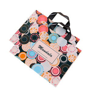 Bolsa sellada de 3 lados LDPE transparente/esmerilado personalizado con logotipo y ASA, bolsa de plástico suave para regalo, gracias, compras, bolsa de embalaje de mercancía - Product Image 5