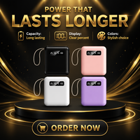 Batterie externe portable en polymère de lithium 20000 mAh haute capacité en plastique, vente en gros, cadeau transfrontalier, charge rapide