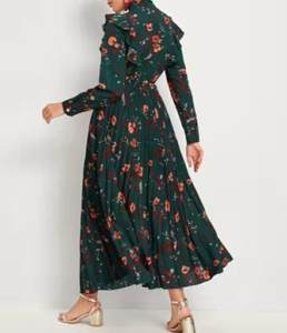 Personalizzato sexy abbigliamento vestito dal fiore del fiore irregolare womenvintage casuale <span class=keywords><strong>midi</strong></span> vestito da notte - Product Image 3