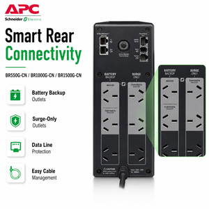 <span class=keywords><strong>APC</strong></span> <span class=keywords><strong>Back</strong></span> <span class=keywords><strong>UPS</strong></span> Pro Haute capacité Onduleur à onde sinusoïdale pure AVR Affichage LCD Protection des lignes de données Protection contre les surtensions pour PC haut de gamme Station de travail - Product Image 3