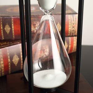 Retro <b>Hourglass</b> Timer 30 Minute Wooden Frame Study Office Desk Decor - Product Image 4
