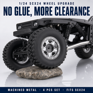 Jeu de 4 moyeux de roue Beadlock en métal à haute clairance pour voiture RC Crawler 1/24, pièces de rechange pour mise à niveau - Product Image 3