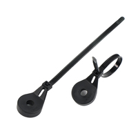 Bridas de nailon 66 ecológicas con cierre automático, sujeciones de cable de nailon con orificio para tornillo, sujetacables de plástico para coche