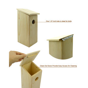 <span class=keywords><strong>Cage</strong></span> à oiseaux en bois inachevé, idéale pour la peinture artisanale, vente en gros, livraison gratuite - Product Image 5