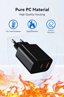 Chargeur rapide GaN 45W USB-A + Type-C double port PD3.1, matériau PC ignifuge écologique, OTP, prise US, téléphones mobiles, montres intelligentes