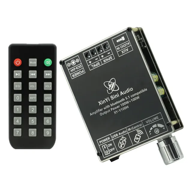 XY-Y100H Xinyi HiFi  Amplifier Module, 100W×2 Dual Channel Stereo Digital Amp Board with Remote Control