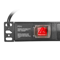 1U 8 Ports Alliage D'aluminium Shell Rack Armoire Unité De Distribution D'alimentation PDU Socket Thaïlande 250V 16A
