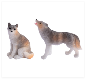 Figura de Lobo de Resina Realista Miniatura Blanca al por Mayor, Escultura Pintada a Mano de Hada, Adornos de Jardín, Animal del Bosque para Niños - Product Image 6