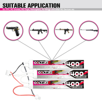 CODDAR 3S 1400MAH 11.1V 35C SM prise AirSoft AirGun Soft Bullet Gun Hunting RC LiPo batterie Pack haute décharge cellule puissante