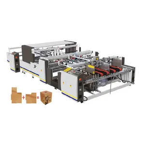 High Speed Automatic Twin Piece Box Folder Gluer Machine China