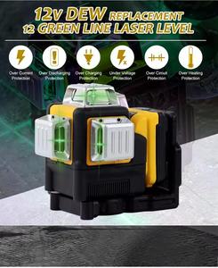 Niveau laser d'usine, faisceau laser vert, croix laser 12 lignes, auto-nivelant, 360 degrés, outil de machine, niveau laser automatique 3D - Product Image 6