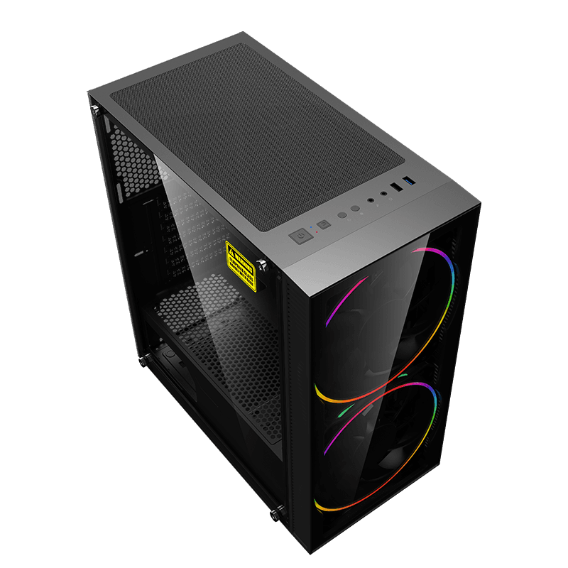 GAMEMAX ブラックホール ATXミドルタワーケース 360水冷対応 ゲーミングPC