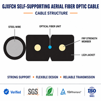 Câble à Fibre Optique Autoportant 1 2 4 Cœurs G657A1 Plat pour FTTH GJYXFCH 1KM 2 Hilos – Câble de Fibre Optique pour Basse Tension