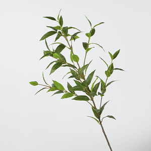Décorations de Plantes Artificielles Feuille de Peuplier Rouge à Branche Unique, Vente en Gros de Verdure Artificielle pour la Décoration Intérieure - Product Image 6