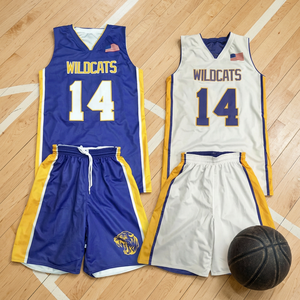Tenue d'équipe de haute qualité pour jeunes, personnalisée, imprimée par sublimation, respirante, 100% polyester, ensemble de basket-ball, vêtements d'équipe unisexes personnalisés - Product Image 3