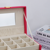 Boîte d'emballage personnalisée, boîte cadeau de luxe pour bijoux, tiroir coulissant avec cuir rouge vin, carton de luxe, emballage haut de gamme pour bijoux