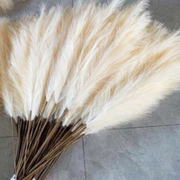 Desain baru diskon besar bunga imitasi dekorasi pernikahan Pampas tanaman buatan rumput Pampas