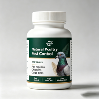 Comprimés naturels vermifuges pour volailles, supplément à base de plantes pour le contrôle des parasites internes et externes pour pigeons, poulets et oiseaux de cage