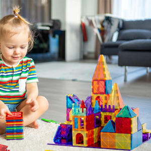 100 pièces <span class=keywords><strong>de</strong></span> blocs <span class=keywords><strong>de</strong></span> <span class=keywords><strong>construction</strong></span> magnétiques, ensemble magnétique préscolaire pour les tout-petits et les enfants, jouet éducatif interactif STEM, tuiles magnétiques - Product Image 2