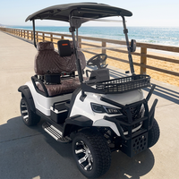Voiture de golf électrique personnalisée OEM 2 places, chariot de golf électrique, UTV côte à côte, batterie au lithium, véhicule de tourisme pour complexe hôtelier, vente en gros