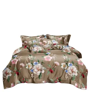 Single Double Queen King Polyester Printed Bed Sheet Linen Plain Bedsheet Set Ropa De Cama Bedding