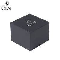 Boîte à montre pour homme en cuir PU noir, design simple, économique, en stock, livraison sous 3 jours