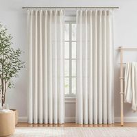 Rideaux Plissés Ondulés en Tulle de Lin Floral, Voilages Modernes Filtrant la Lumière, Ignifuges, Sur Mesure pour Villas et Salles à Manger
