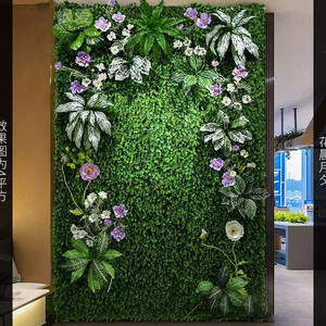 Murs végétaux, plantes vertes biomimétiques artificielles tridimensionnelles, murs de fond, fleurs artificielles, combinaison de paysages - Product Image 2