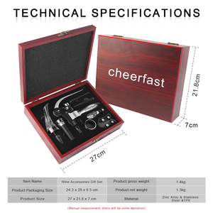 Ensemble d'ouvre-bouteilles à <span class=keywords><strong>vin</strong></span> de style populaire, ensemble multifonctionnel de tire-bouchons pour <span class=keywords><strong>vin</strong></span> <span class=keywords><strong>rouge</strong></span>, ouvre-<span class=keywords><strong>bouteille</strong></span> à <span class=keywords><strong>vin</strong></span> avec emballage de luxe - Product Image 4