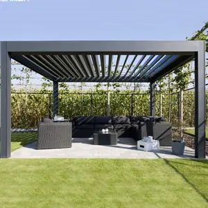 Trung Quốc Prima tùy chỉnh louver mái pergolas vườn tán mái hiên sang trọng nhôm pergola ngoài trời gazebo